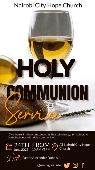 Copy of holy communion | PosterMyWall