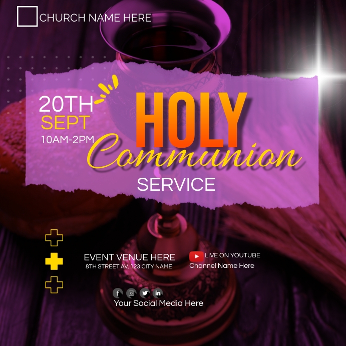 holy communion Template | PosterMyWall