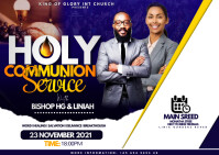 Holy communion service poster Template | PosterMyWall