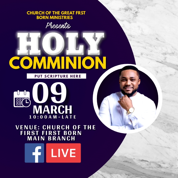 Copy of holy communion | PosterMyWall