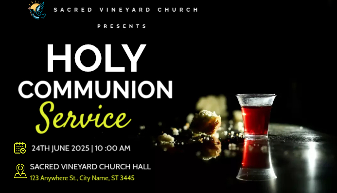 Holy Communion Blog Header Template | PosterMyWall