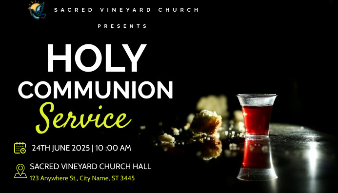 Communion Header Holy Communion Template | PosterMyWall