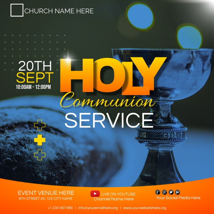 Copy of holy communion | PosterMyWall