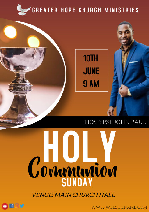 Holy Communion design Template | PosterMyWall