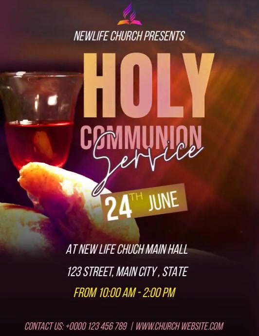 Copy of holy communion | PosterMyWall