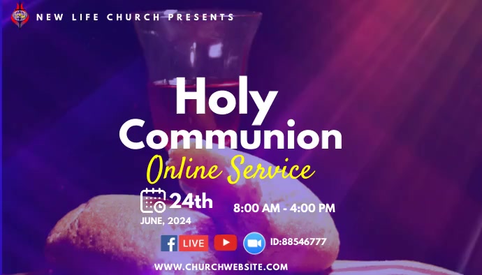 Communion Header Holy Communion Template | PosterMyWall