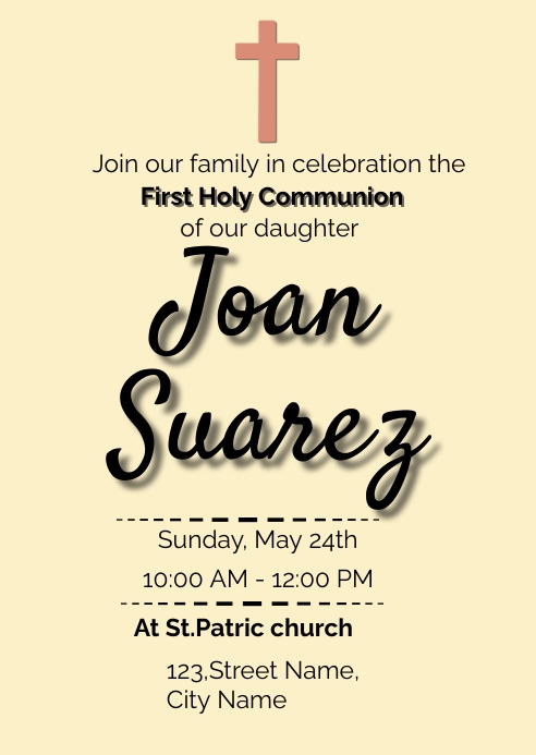 Copy of Holy Communion | PosterMyWall