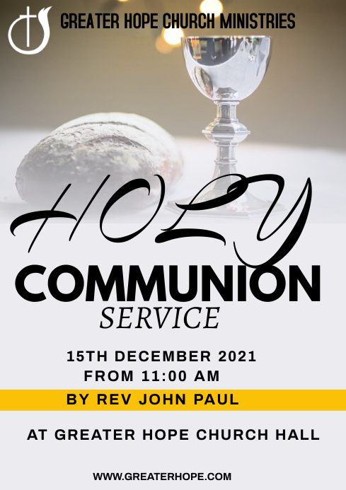 Communion Header Holy Communion Template | PosterMyWall