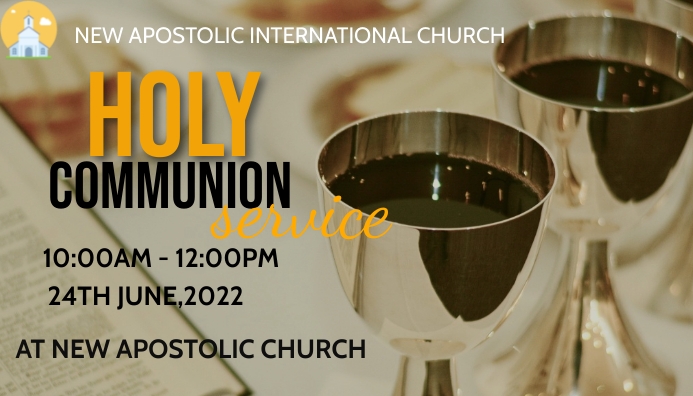 Communion Header Holy Communion Template | PosterMyWall