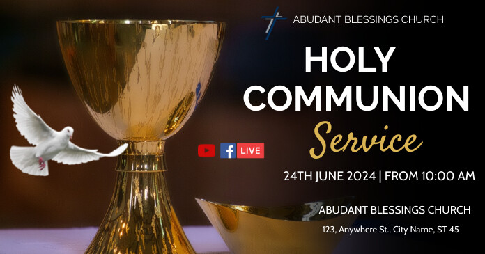 Copy of Holy Communion | PosterMyWall