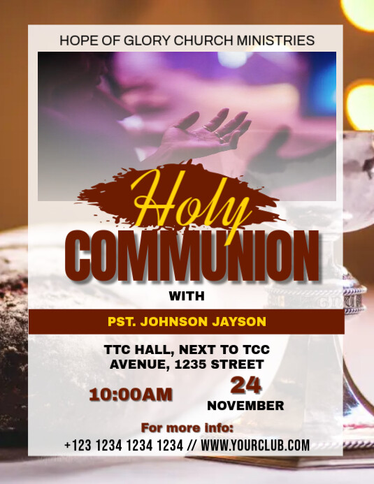 Copy of Holy Communion | PosterMyWall