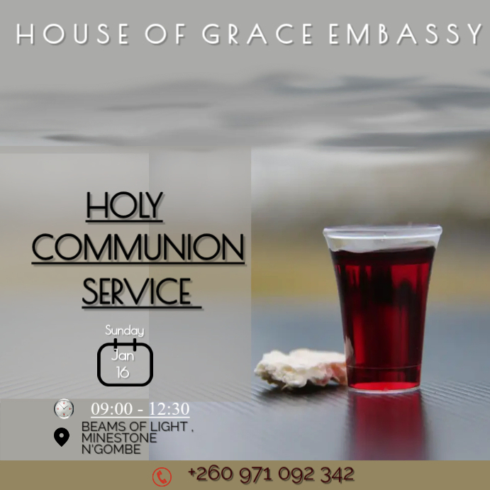 HOLY COMMUNION Template | PosterMyWall