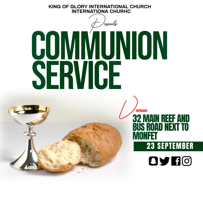 Copy of holy communion | PosterMyWall