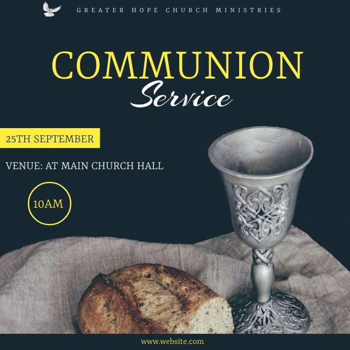 Holy communion Template | PosterMyWall