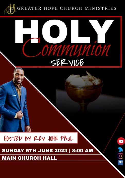 Copy of Holy Communion | PosterMyWall