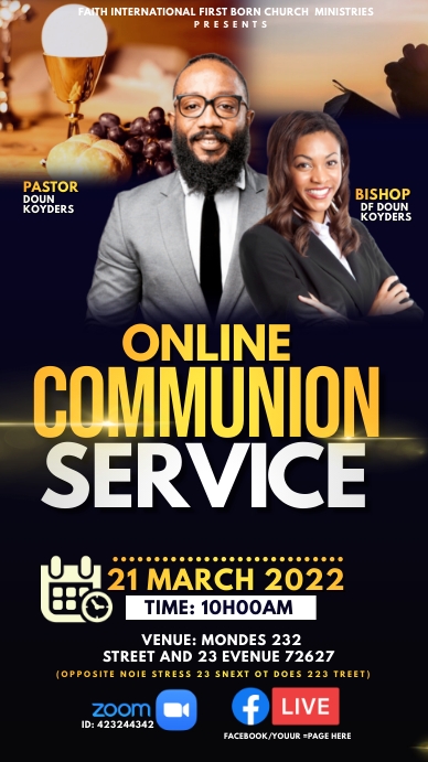 Copy of Holy communion | PosterMyWall