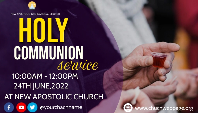Copy of Holy Communion | PosterMyWall