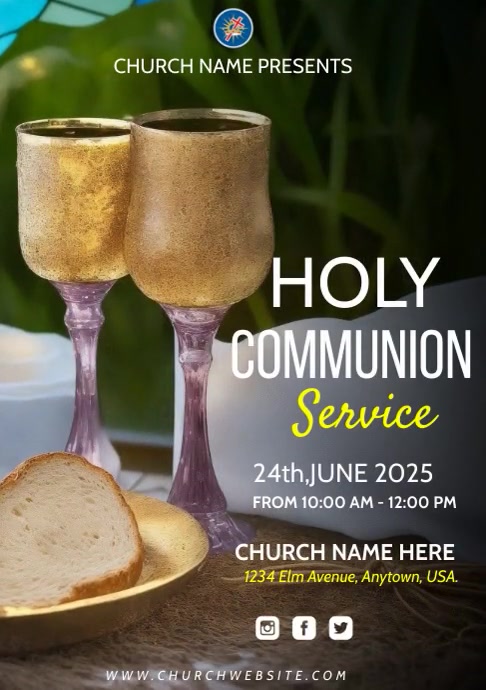 Communion Header Holy Communion Template | PosterMyWall
