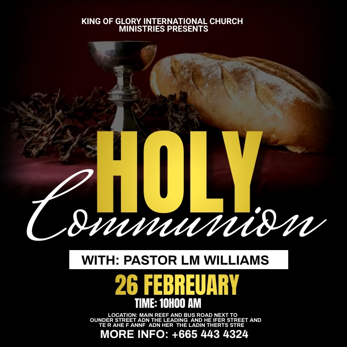 Copy of holy communion | PosterMyWall