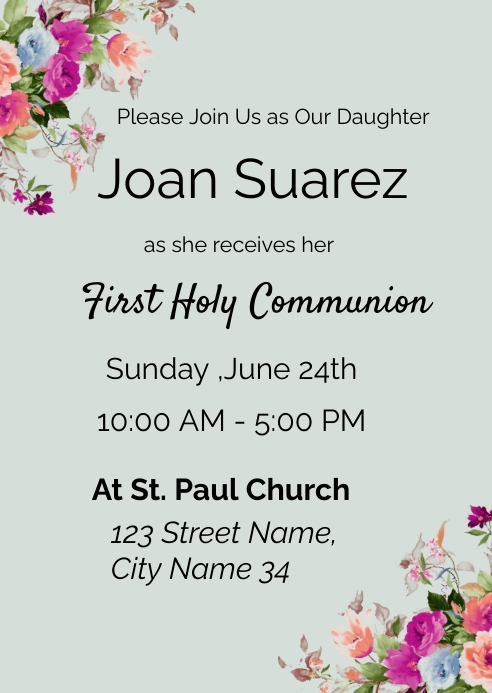 Holy Communion Template PosterMyWall