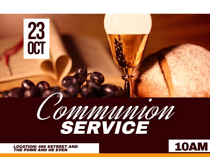 Copy of holy communion | PosterMyWall