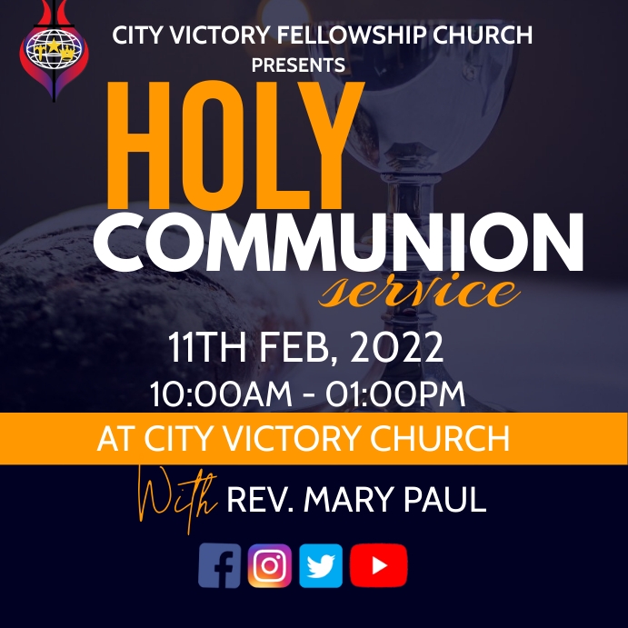 Copy of Holy Communion | PosterMyWall