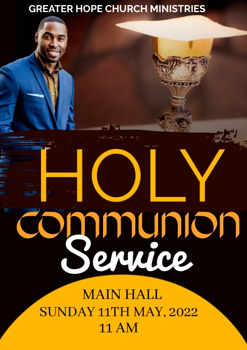 Copy of Holy Communion | PosterMyWall