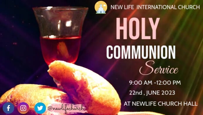 Copy of Holy Communion | PosterMyWall
