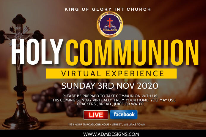 Holy communion flyer Template | PosterMyWall