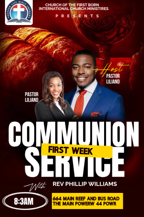 Church Communion Service Template | PosterMyWall