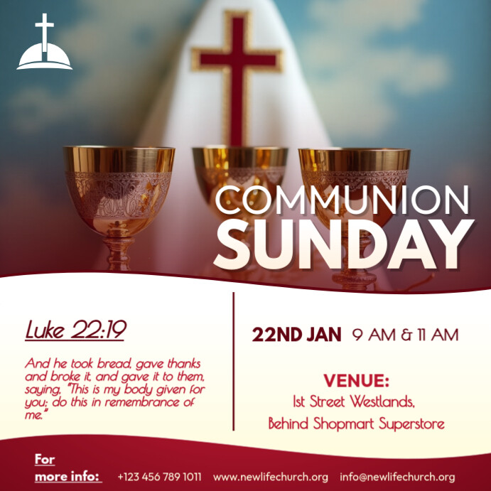 Copy of Holy communion flyer | PosterMyWall