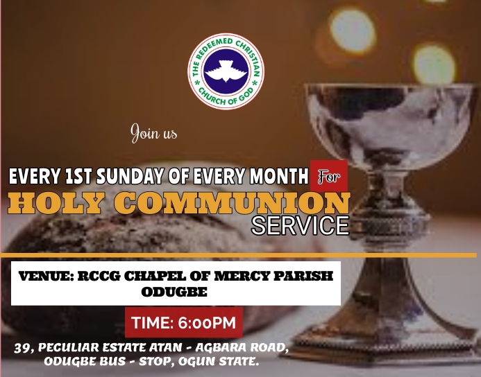 Copy of HOLY COMMUNION FLYER | PosterMyWall