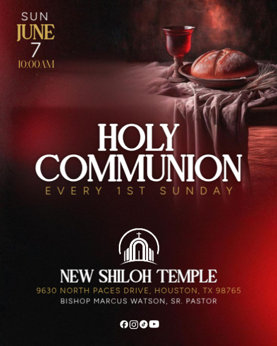 Holy Communion Event Template | PosterMyWall