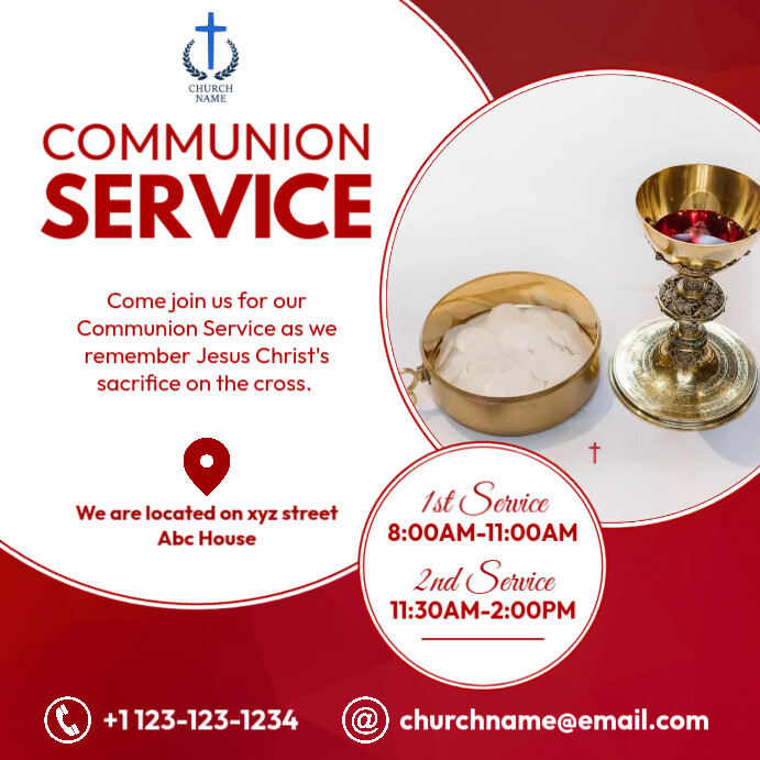 holy communion flyer template | PosterMyWall