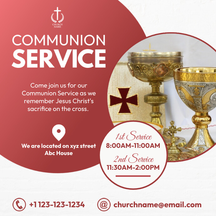 holy communion flyer template | PosterMyWall