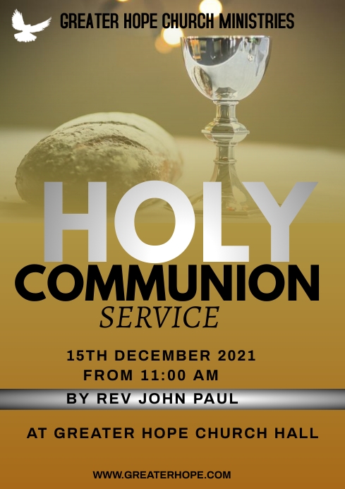 Holy Communion Flyer Template | PosterMyWall