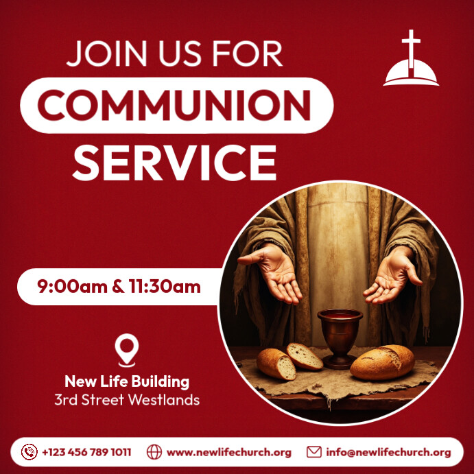 holy communion Instagram flyers Template | PosterMyWall