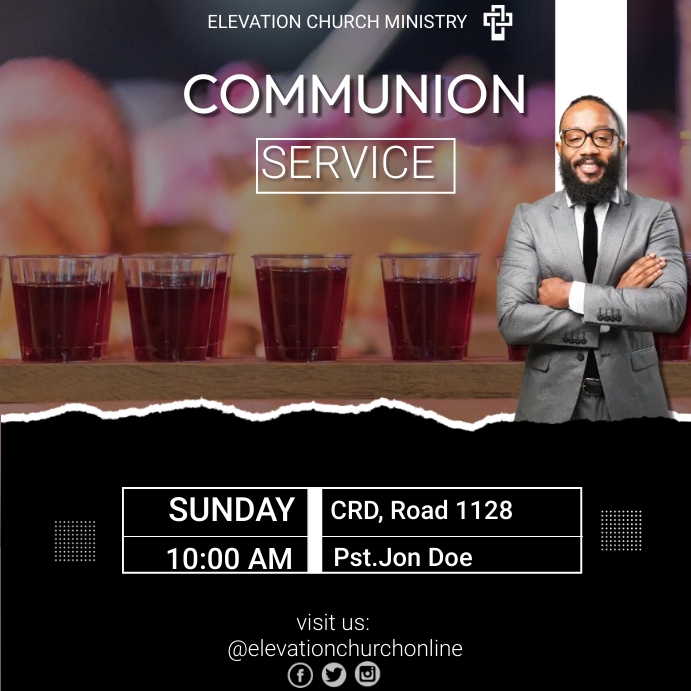 Copy of HOLY COMMUNION SERVICE (3) | PosterMyWall