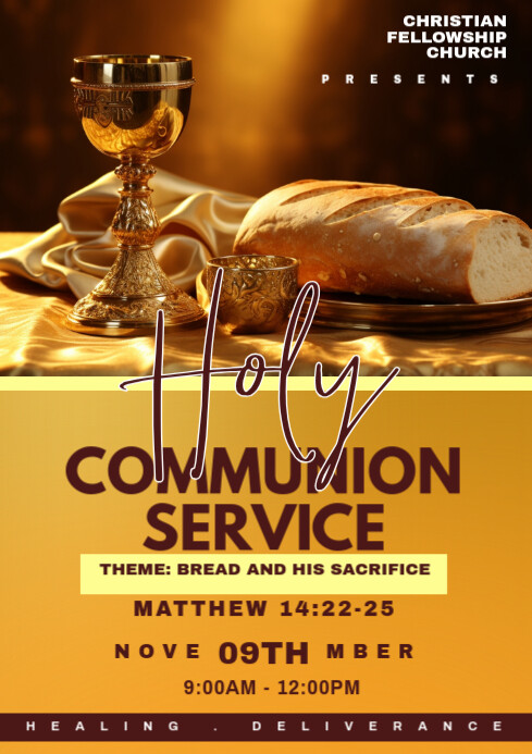 Copy of Holy Communion Service A3 | PosterMyWall