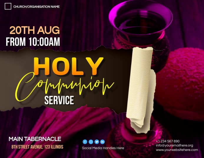 Layanan Perjamuan Kudus Templat | PosterMyWall