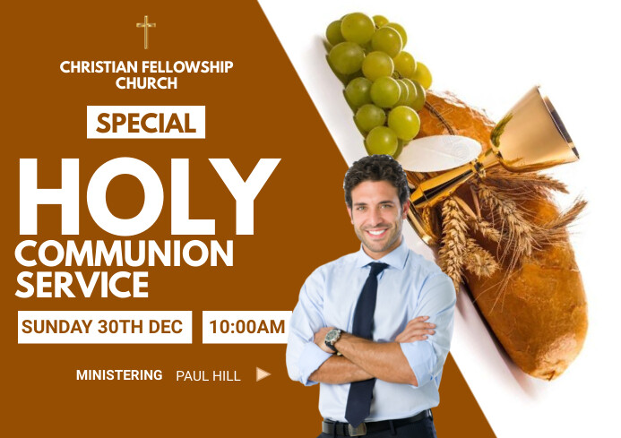 Copy of HOLY COMMUNION SERVICE | PosterMyWall