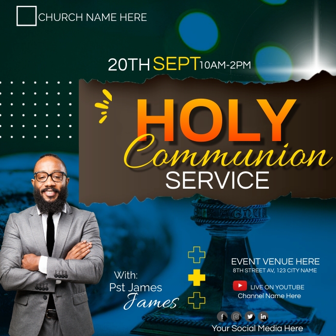 Copy of holy communion service | PosterMyWall