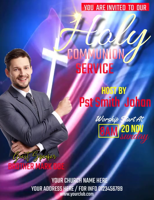Copy of Holy communion service | PosterMyWall