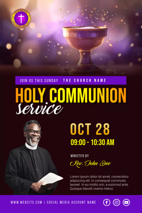 Copy of holy communion service | PosterMyWall