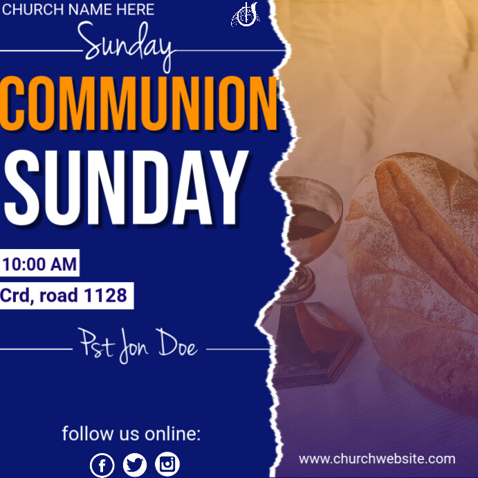 Copy of HOLY COMMUNION SERVICE | PosterMyWall