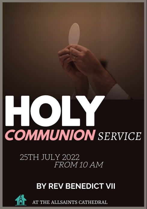 Holy communion service Template | PosterMyWall
