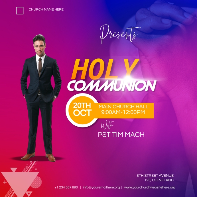 Copy of holy communion service | PosterMyWall