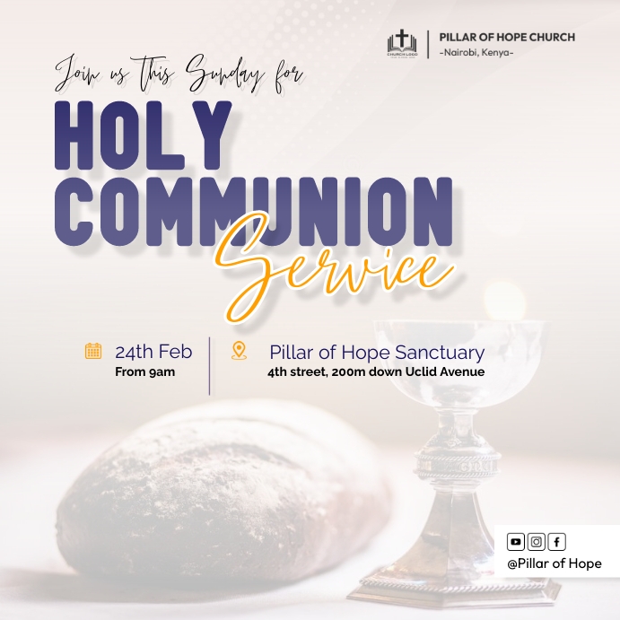 Copy of Holy communion service | PosterMyWall