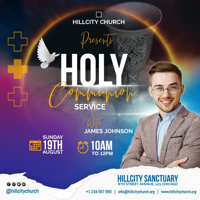 Copy of holy communion service | PosterMyWall