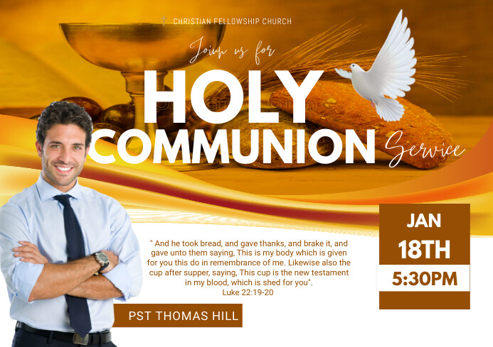 Copy of HOLY COMMUNION SERVICE | PosterMyWall